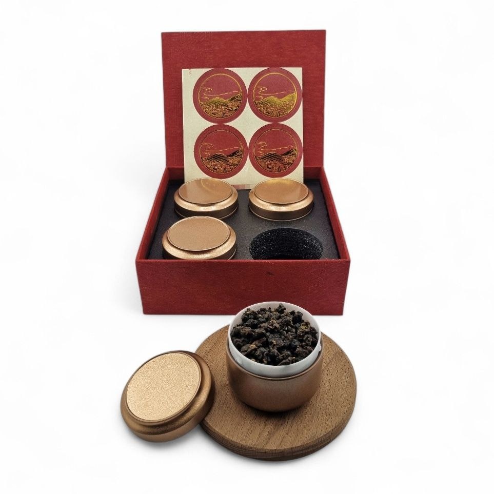 Набор "Четыре чайницы", красная коробка