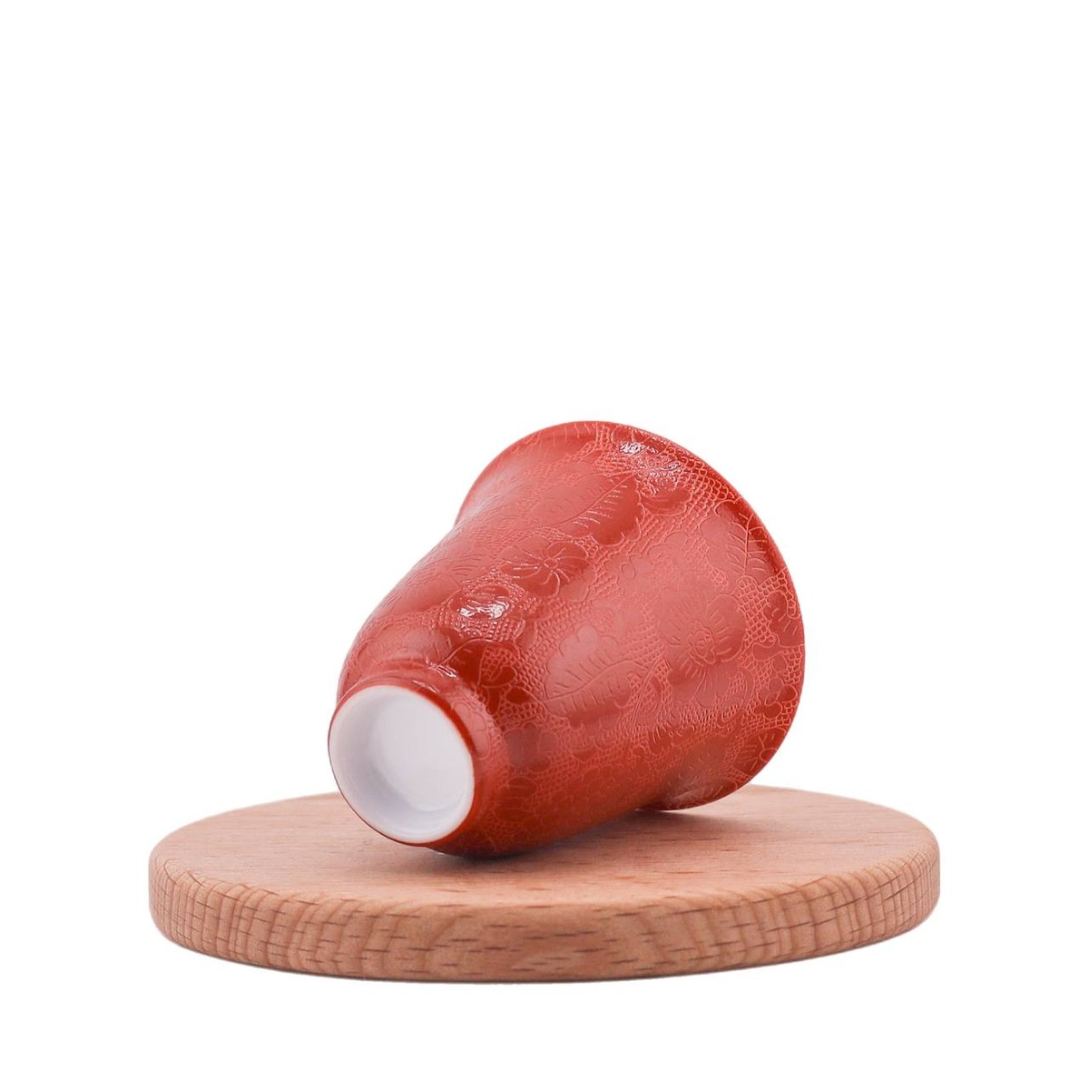 Чашка "Цветущий балдахин" красная, Цзиндэчжэнь, 40 мл