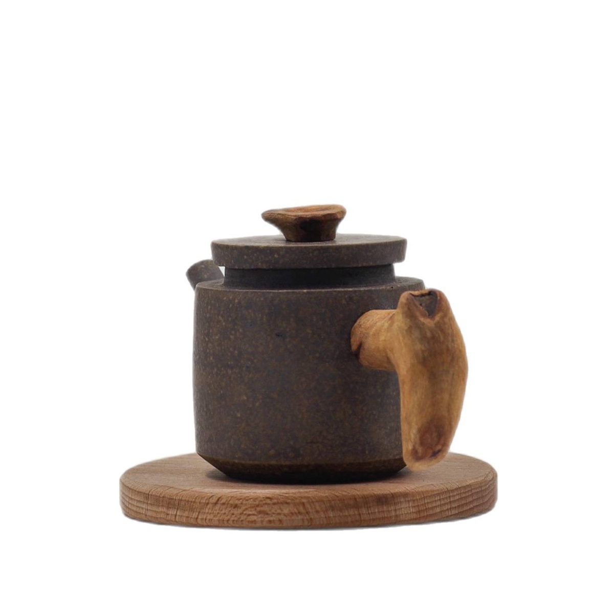 Чайник "Лучший друг", исинская глина,платан, бронза, 100 мл