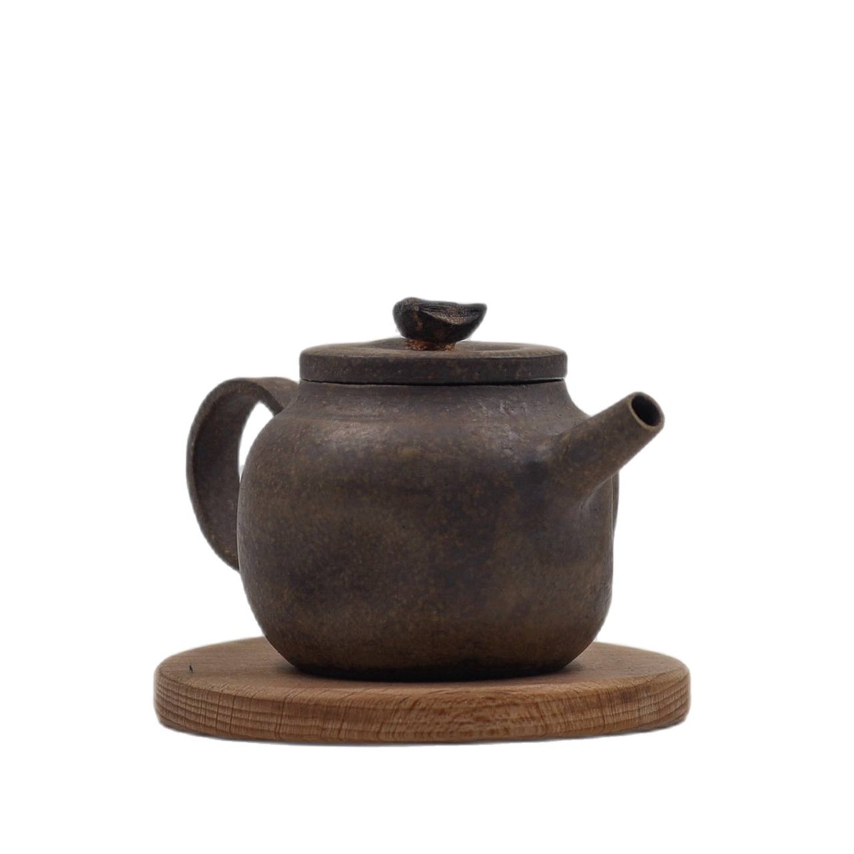 Чайник "Утро понедельника", исинская глина, платина, бронза, 140 мл