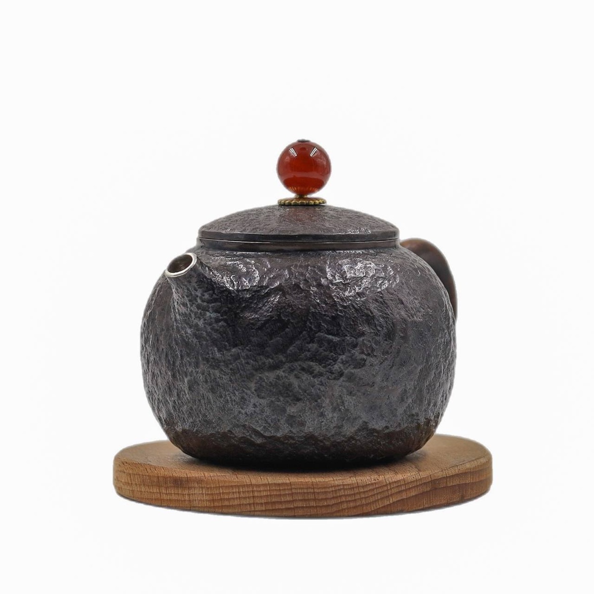 Чайник "Наследие", серебро, гранат, 220 мл