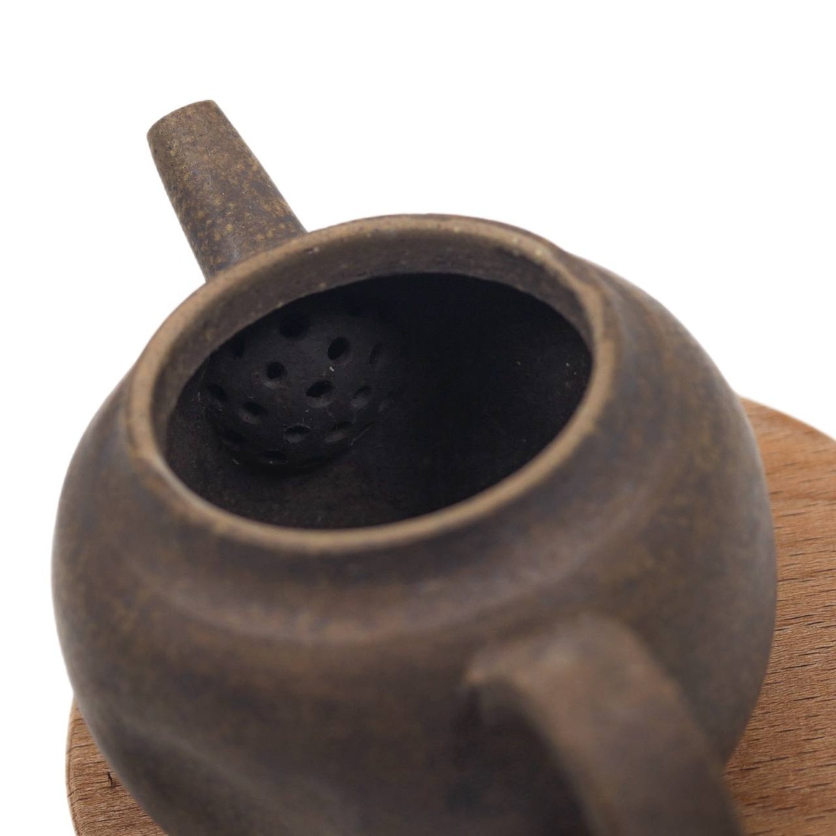 Чайник "Утро понедельника", исинская глина, платина, бронза, 140 мл