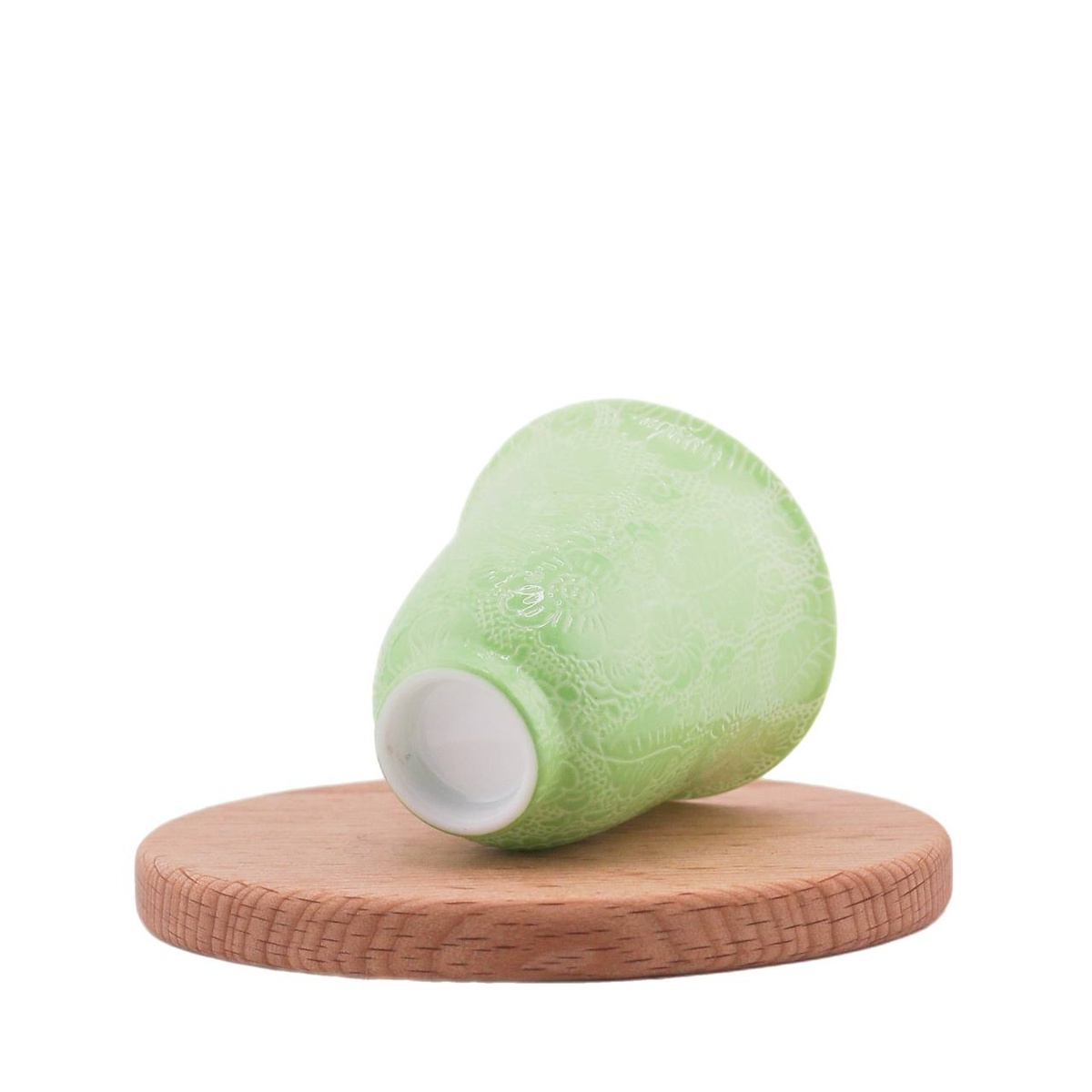 Чашка "Цветущий балдахин" зелёная, Цзиндэчжэнь, 40 мл