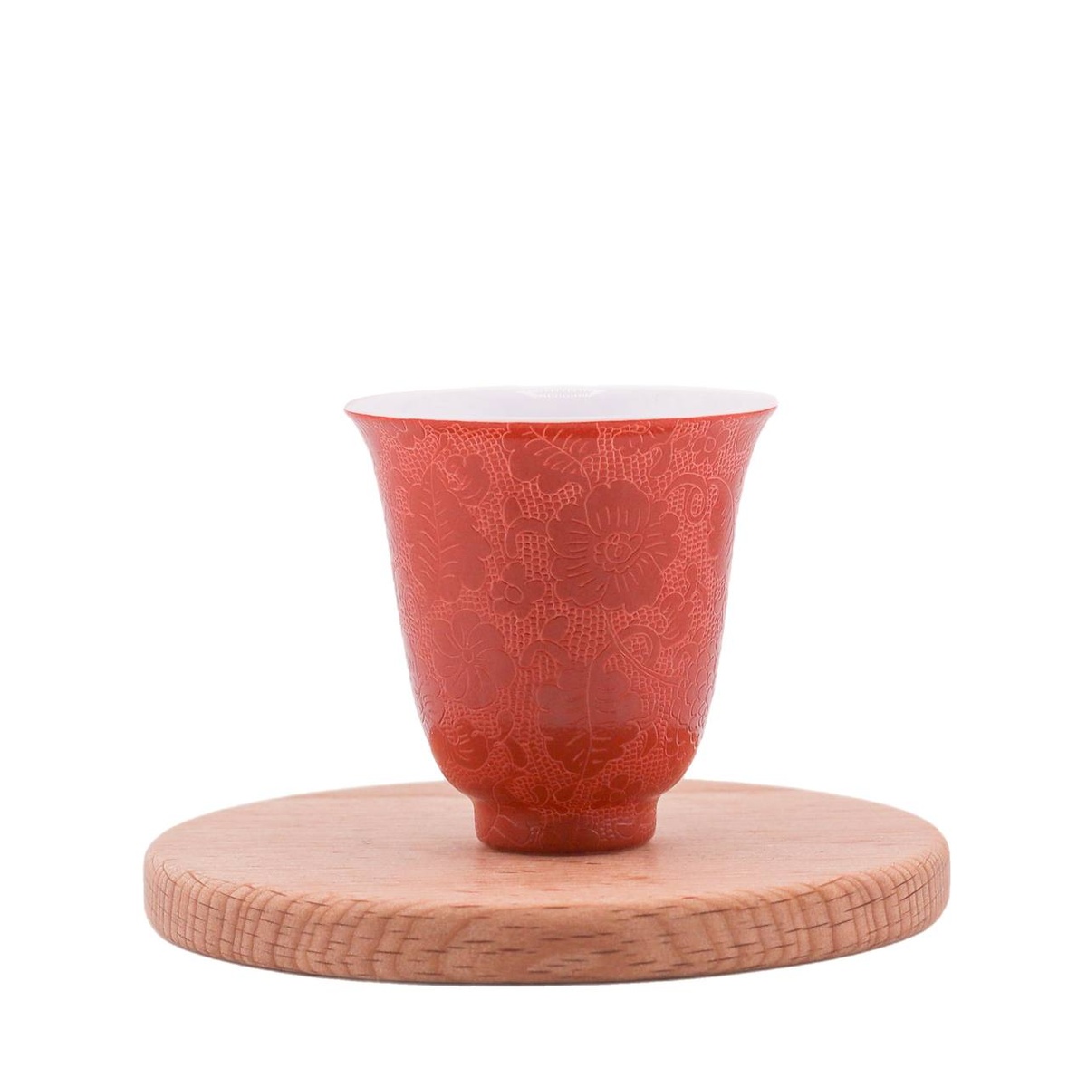 Чашка "Цветущий балдахин" красная, Цзиндэчжэнь, 40 мл