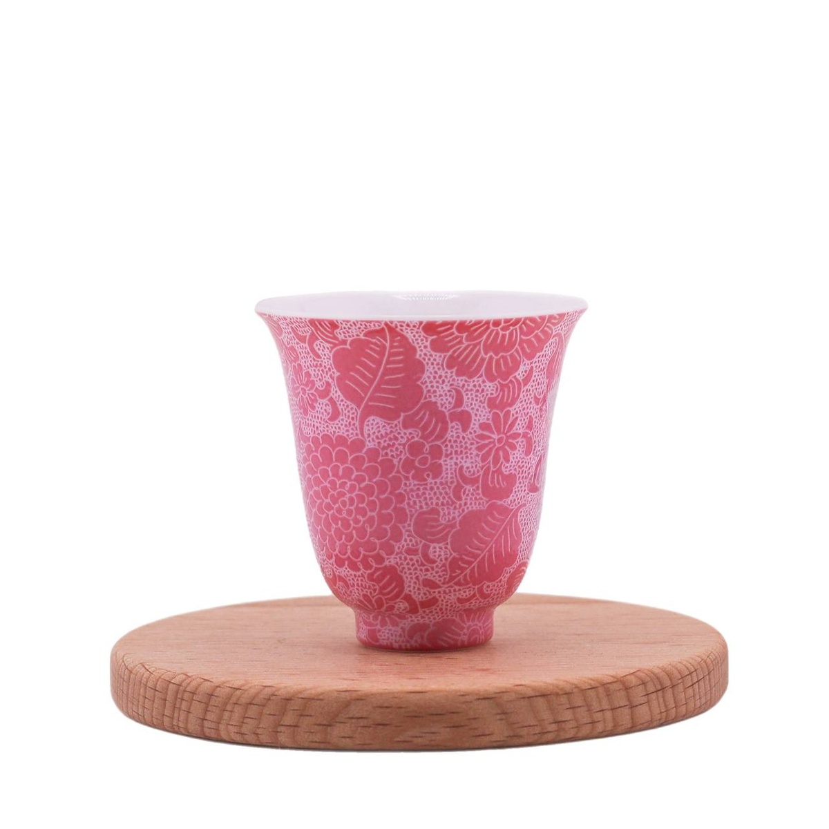 Чашка "Цветущий балдахин" малиновая, Цзиндэчжэнь, 40 мл