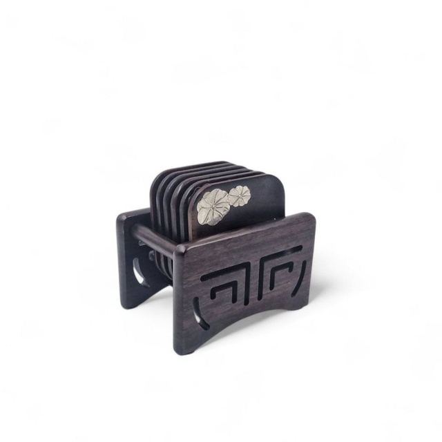 Набор Ча Тоу "Лотос", тёмное дерево