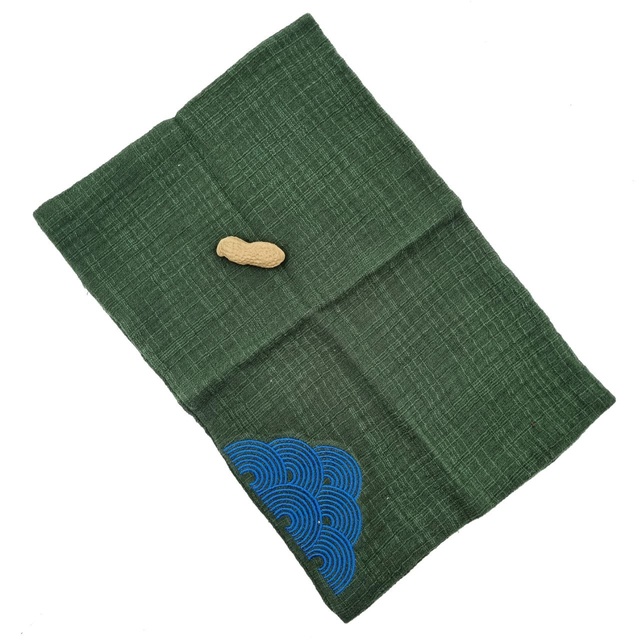 Полотенце "Окружности" зелёное