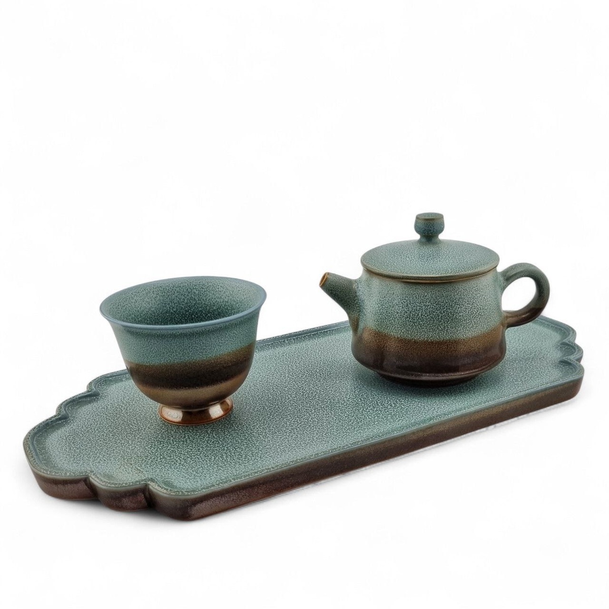 Набор "Чайник, чашка, чайный поднос", Цзиндэчжэнь