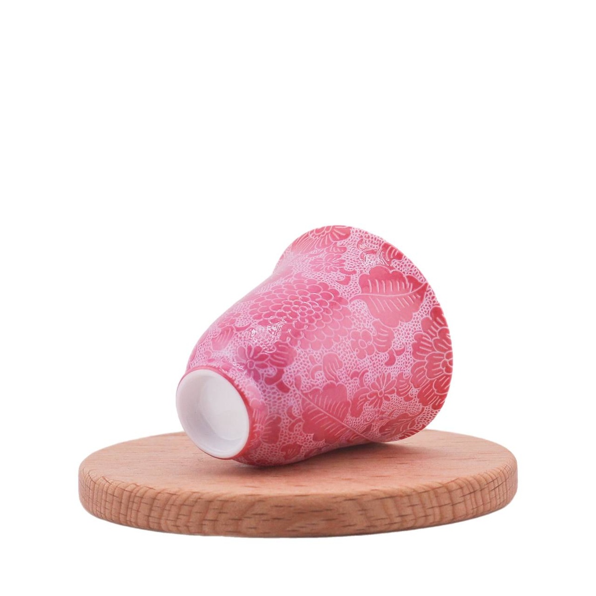 Чашка "Цветущий балдахин" малиновая, Цзиндэчжэнь, 40 мл