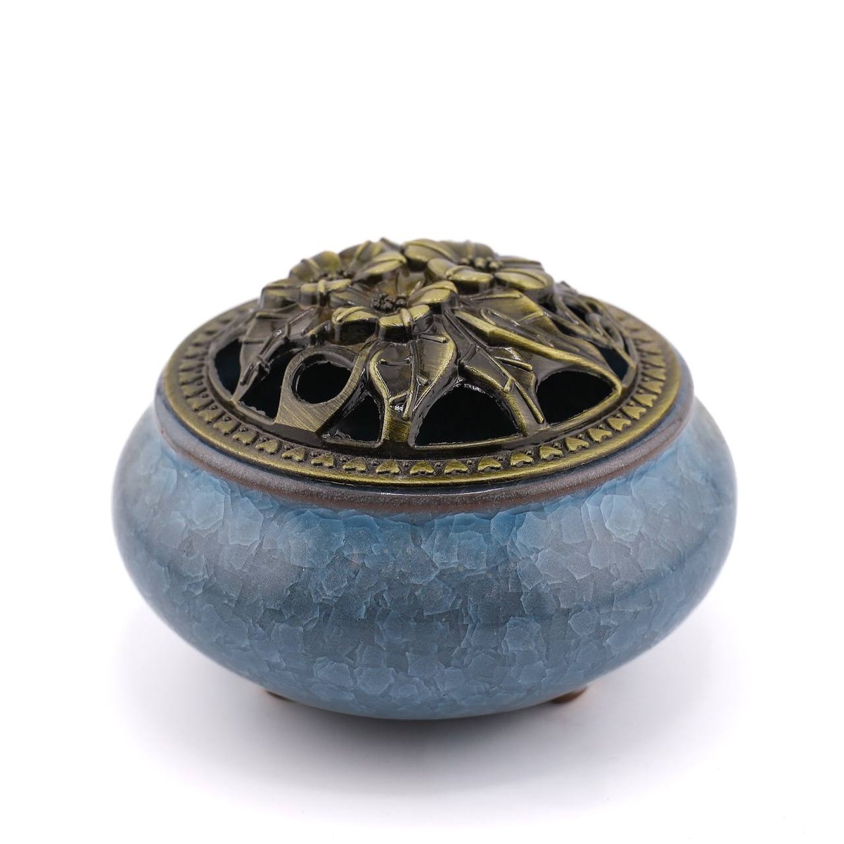 Курильница "Кракле" синяя