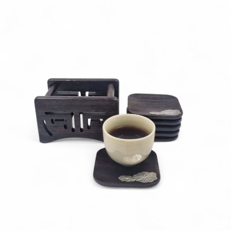 Набор Ча Тоу "Лотос", тёмное дерево