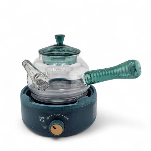 Набор "Чайник стеклянный и плитка"