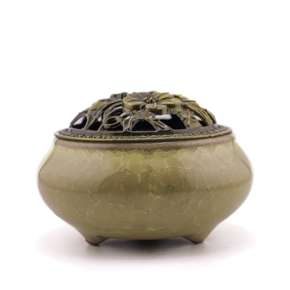 Курильница "Кракле" бежевая