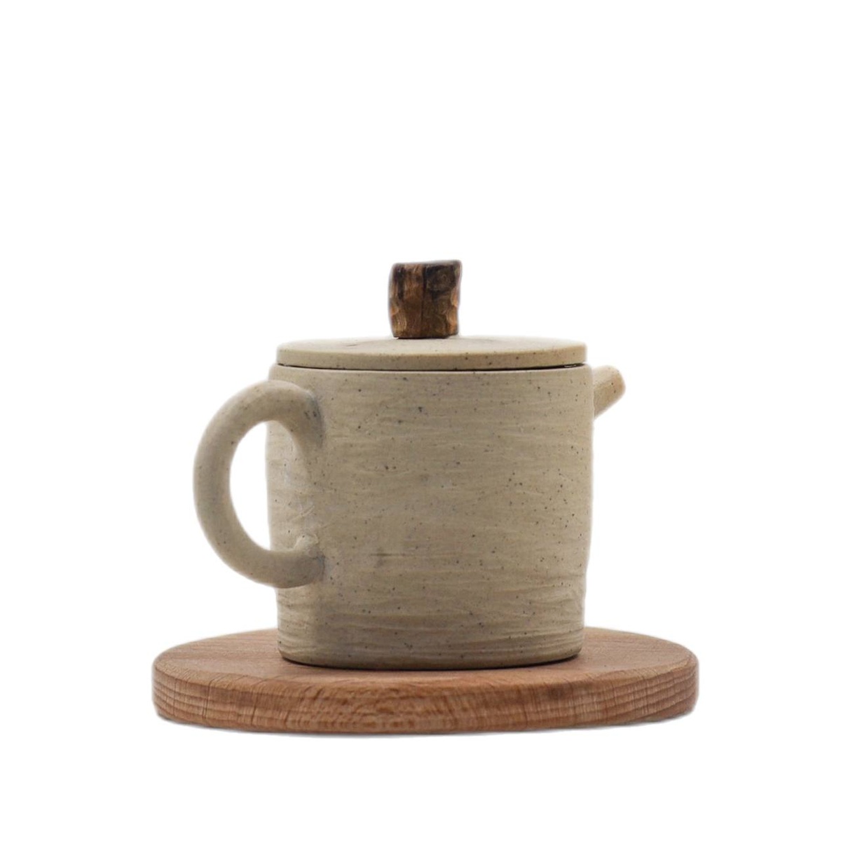 Чайник "Уральский эгоист", уральская глина, платан, 100 мл