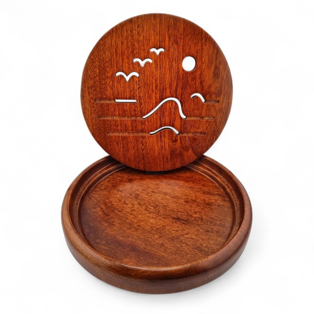 Чапань "Птицы и море" круглая