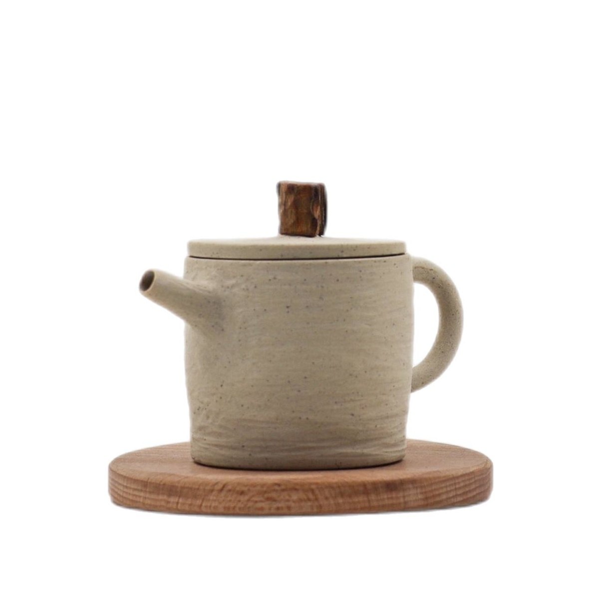 Чайник "Уральский эгоист", уральская глина, платан, 100 мл