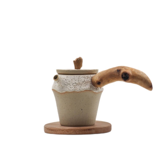 Чайник "Сахаров", уральская глина, платан, 190 мл