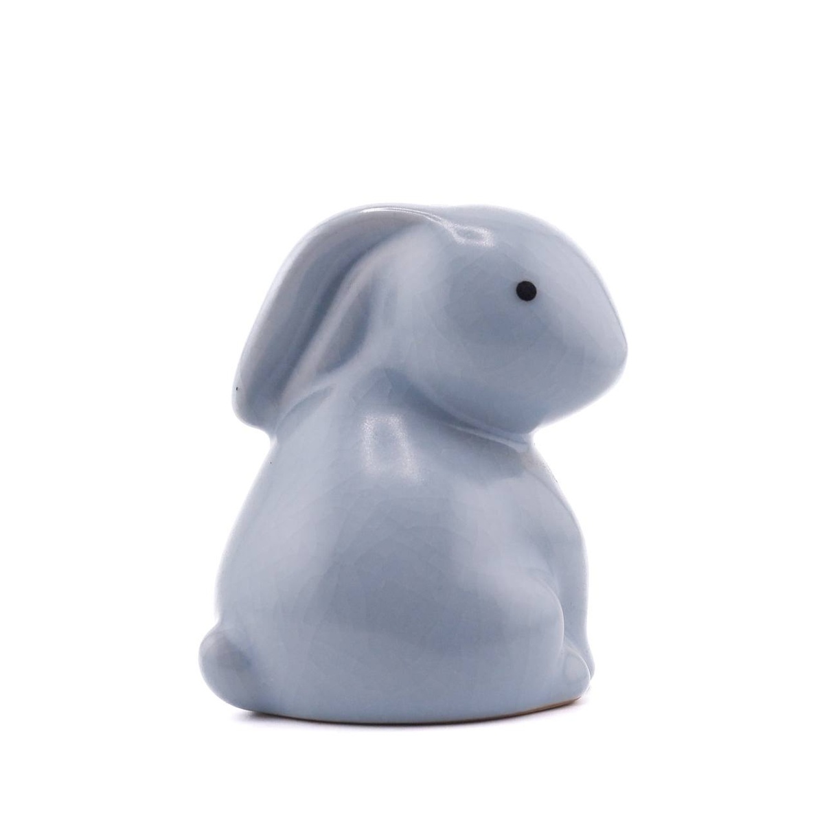 Статуэтка "Заяц сидит", селадон, голубой