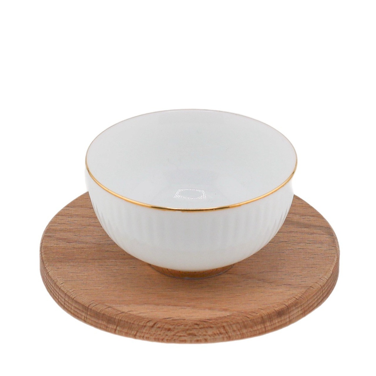 Чашка "Белая, золотой ободок", 70 мл