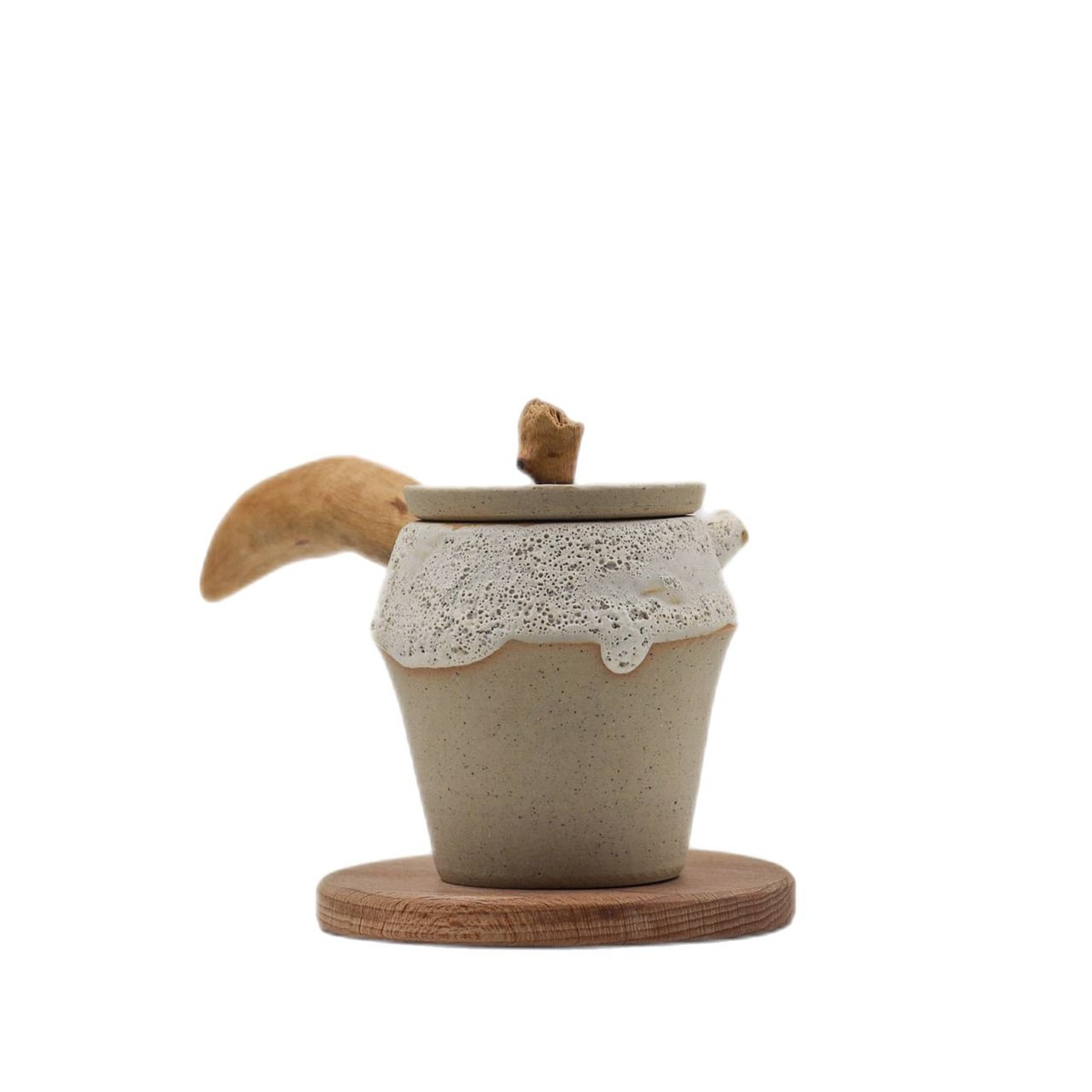 Чайник "Сахаров", уральская глина, платан, 190 мл