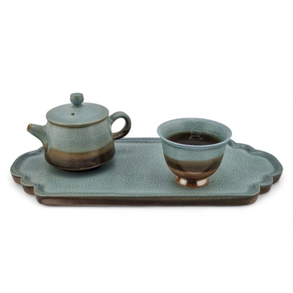 Набор "Чайник, чашка, чайный поднос", Цзиндэчжэнь