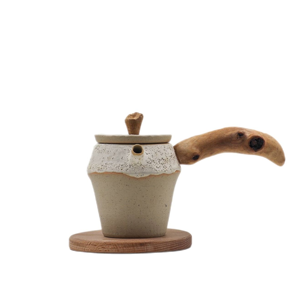 Чайник "Сахаров", уральская глина, платан, 190 мл