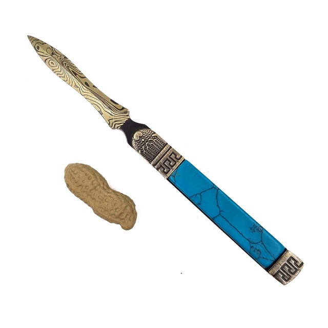 Нож для пуэра, синяя ручка