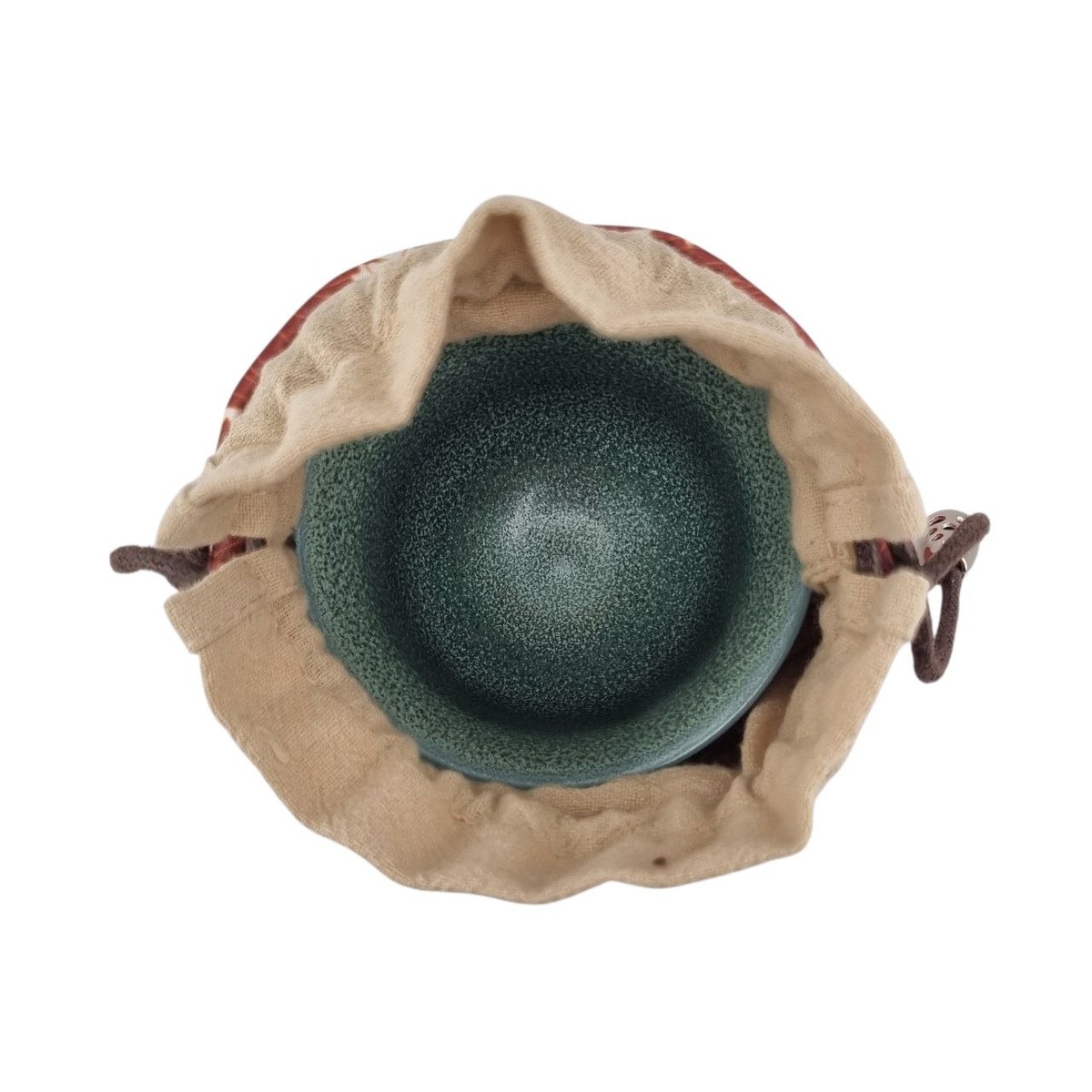 Мешочек "Танец журавлей", бордовый