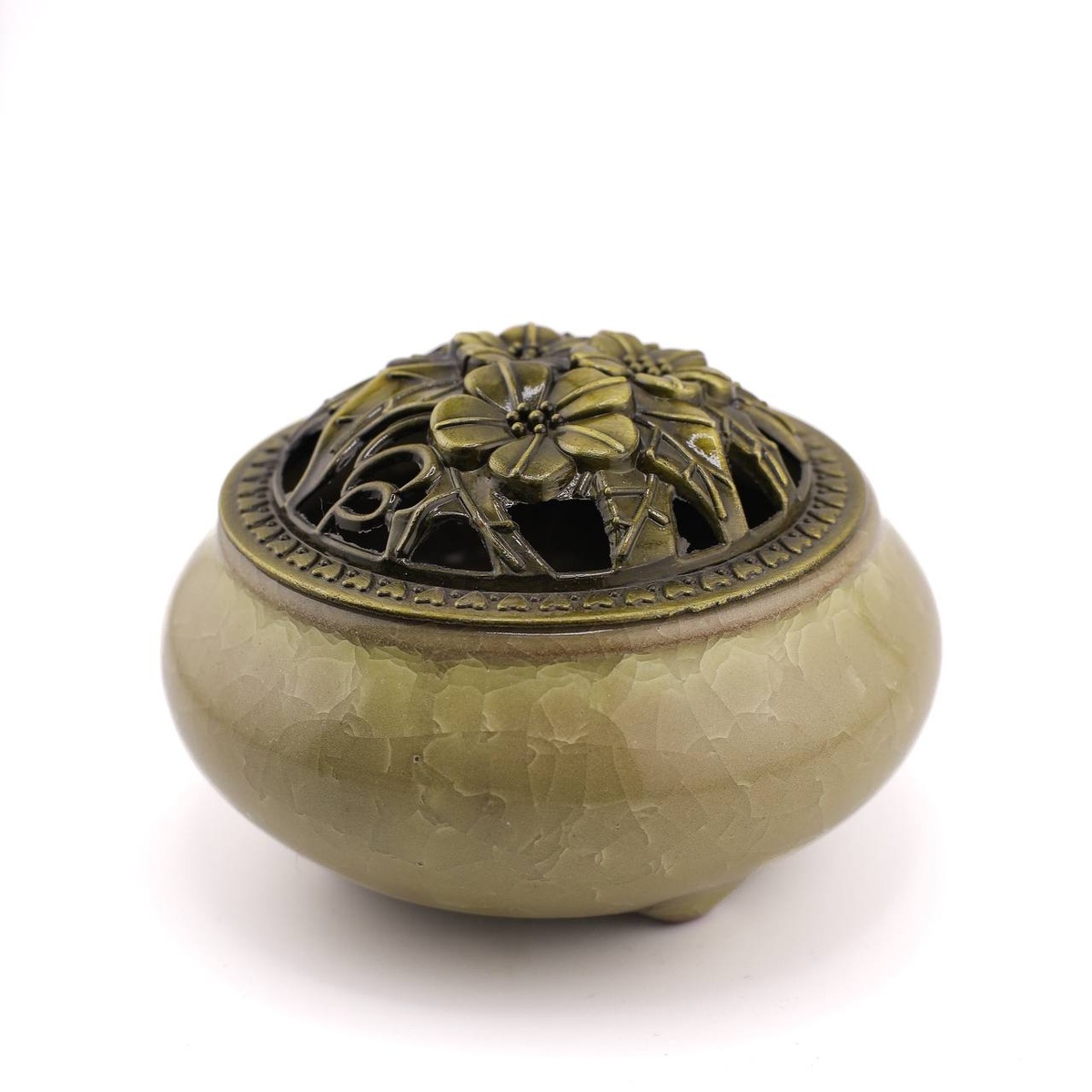 Курильница "Кракле" бежевая