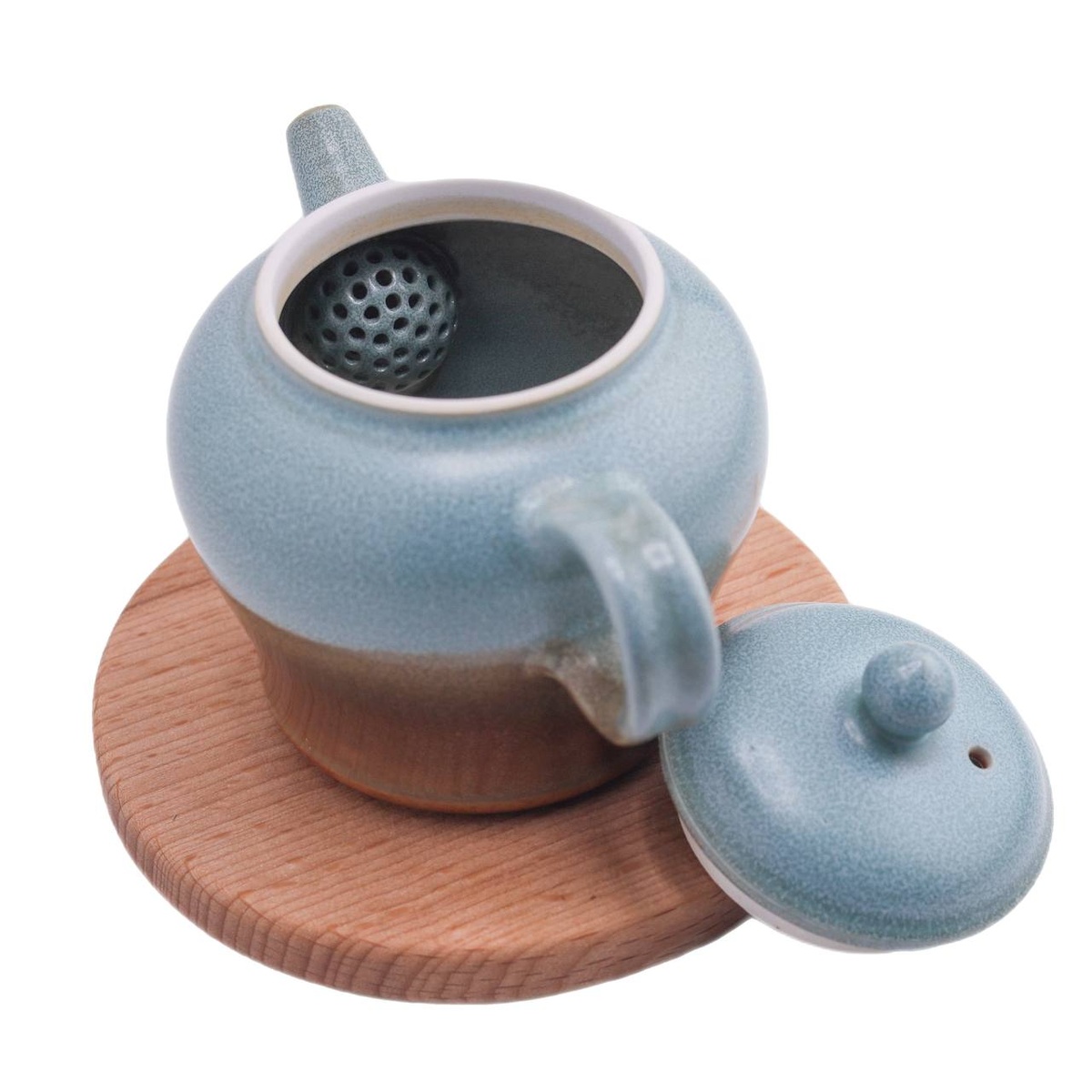 Чайник "Нежно-голубой", Цзиндэчжэнь, 130 мл 