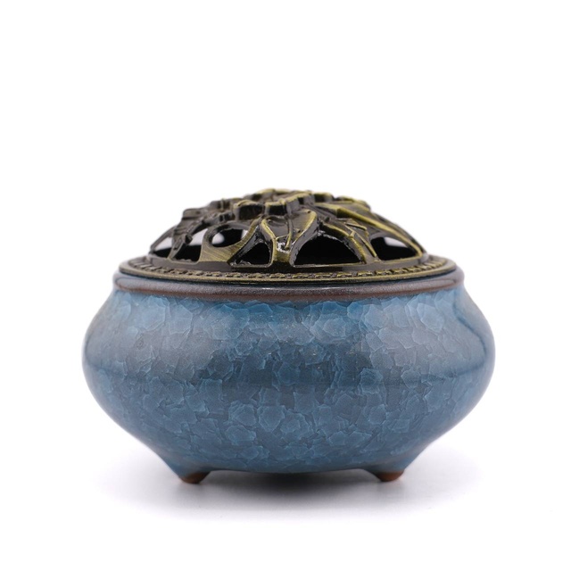 Курильница "Кракле" синяя