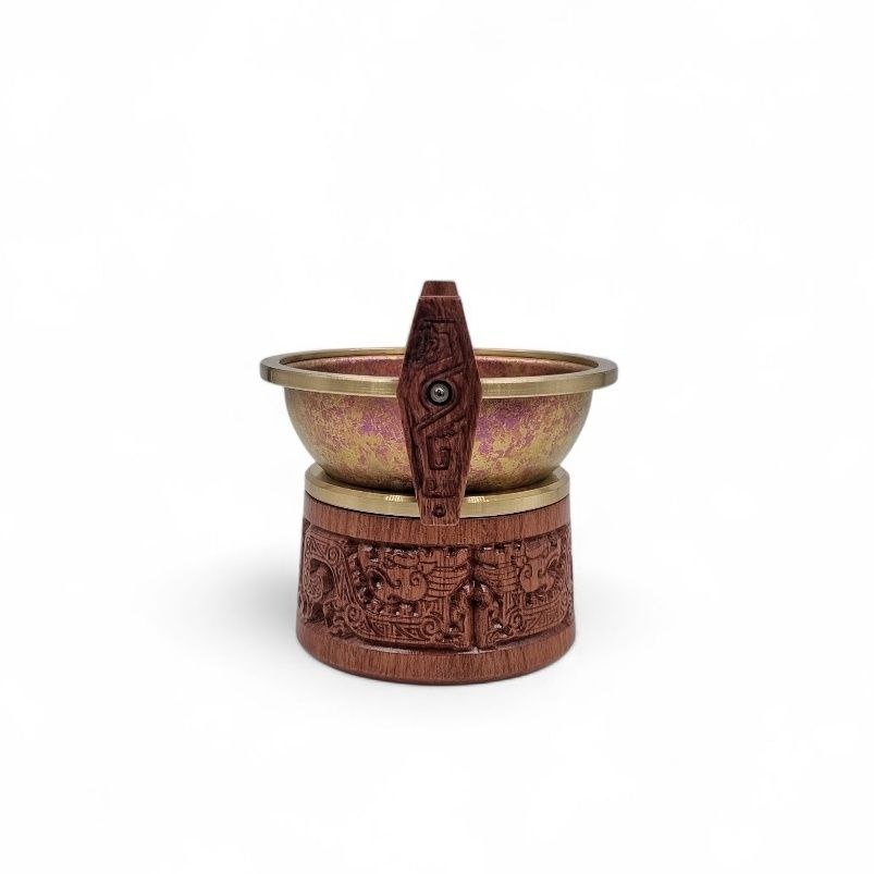 Сито "Розовый титан" резное, светлое дерево