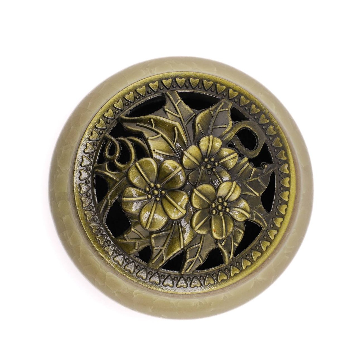 Курильница "Кракле" бежевая