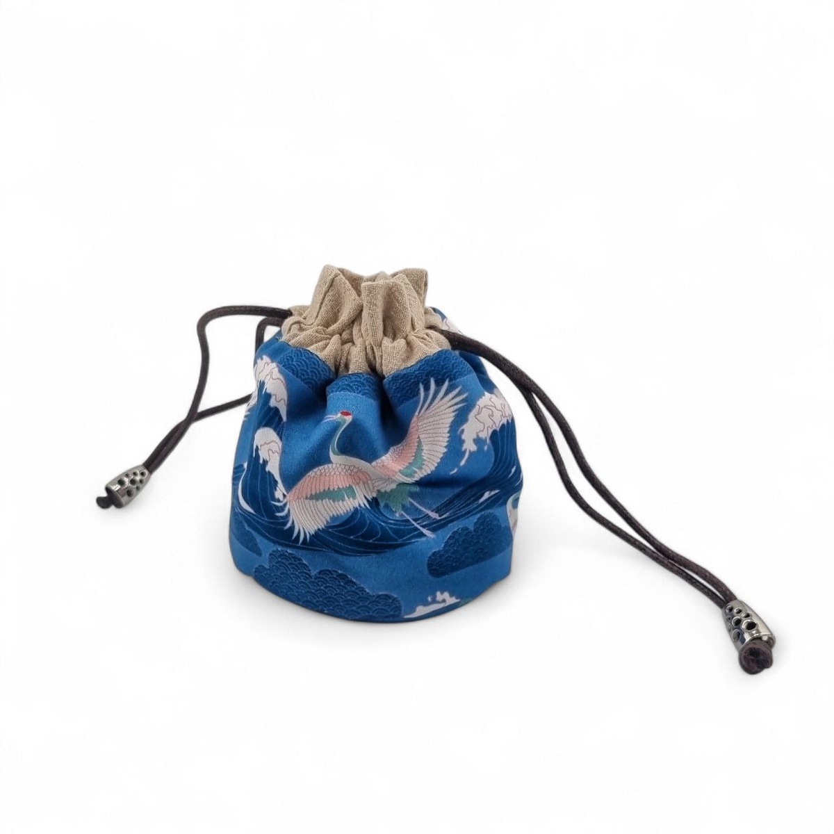 Мешочек "Танец журавлей", синий