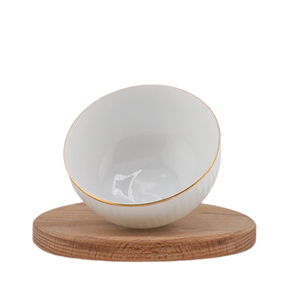 Чашка "Белая, золотой ободок", 70 мл