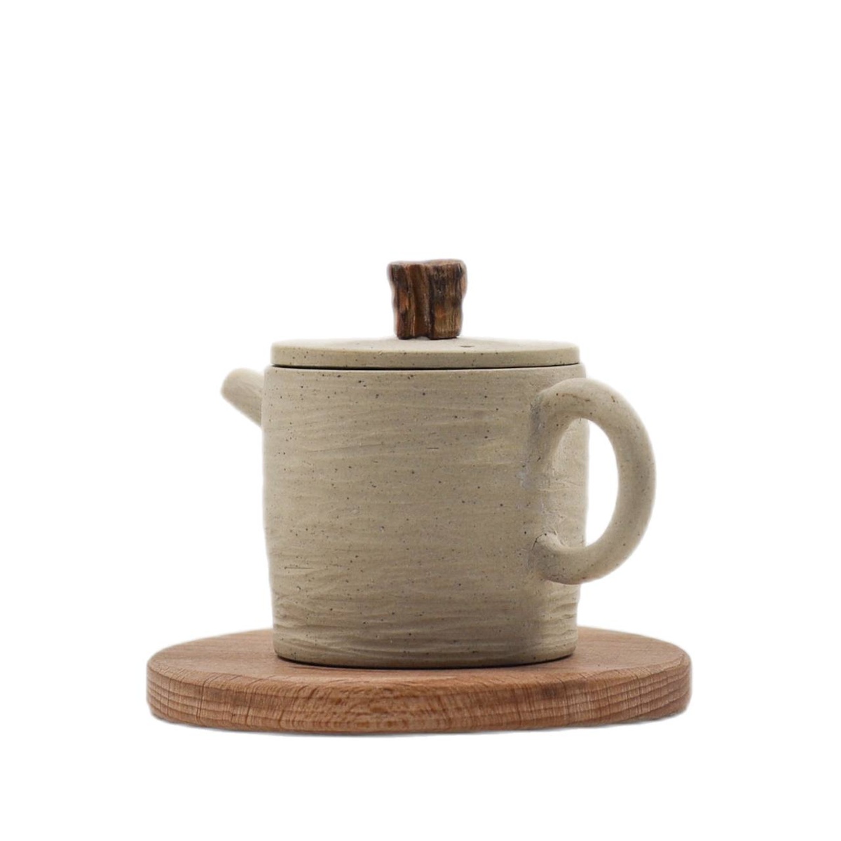 Чайник "Уральский эгоист", уральская глина, платан, 100 мл