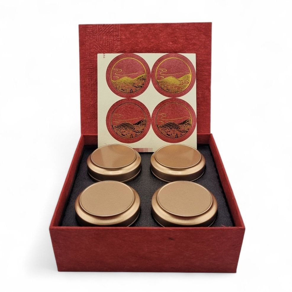 Набор "Четыре чайницы", красная коробка