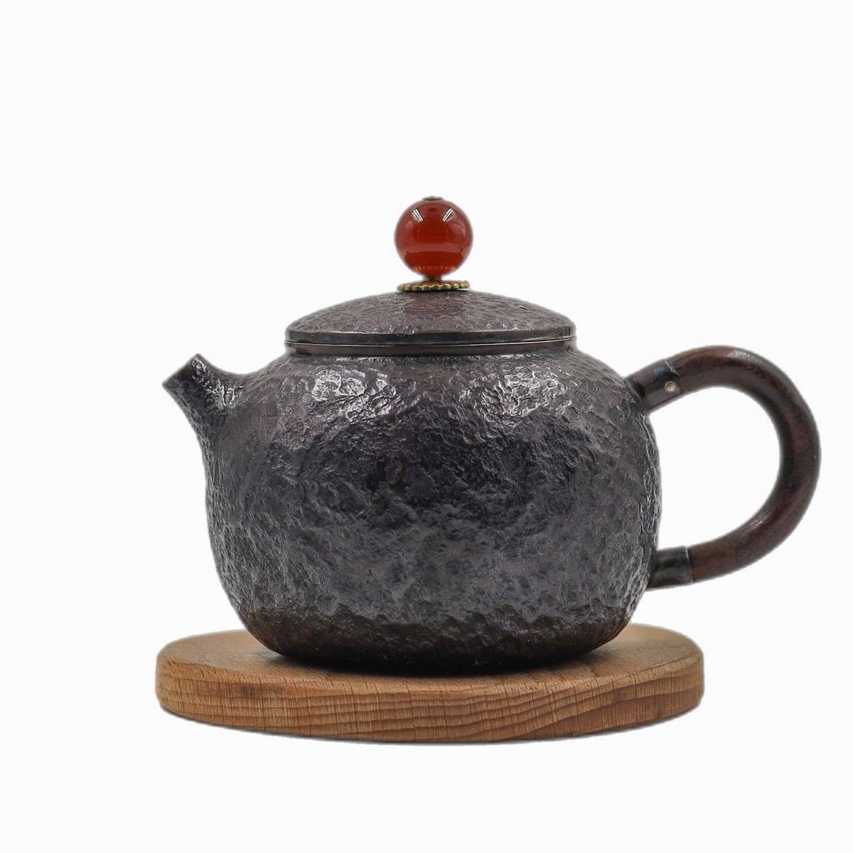 Чайник "Наследие", серебро, гранат, 220 мл