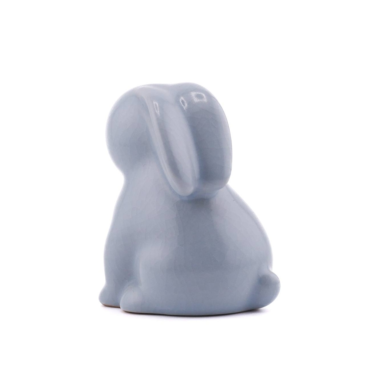 Статуэтка "Заяц сидит", селадон, голубой
