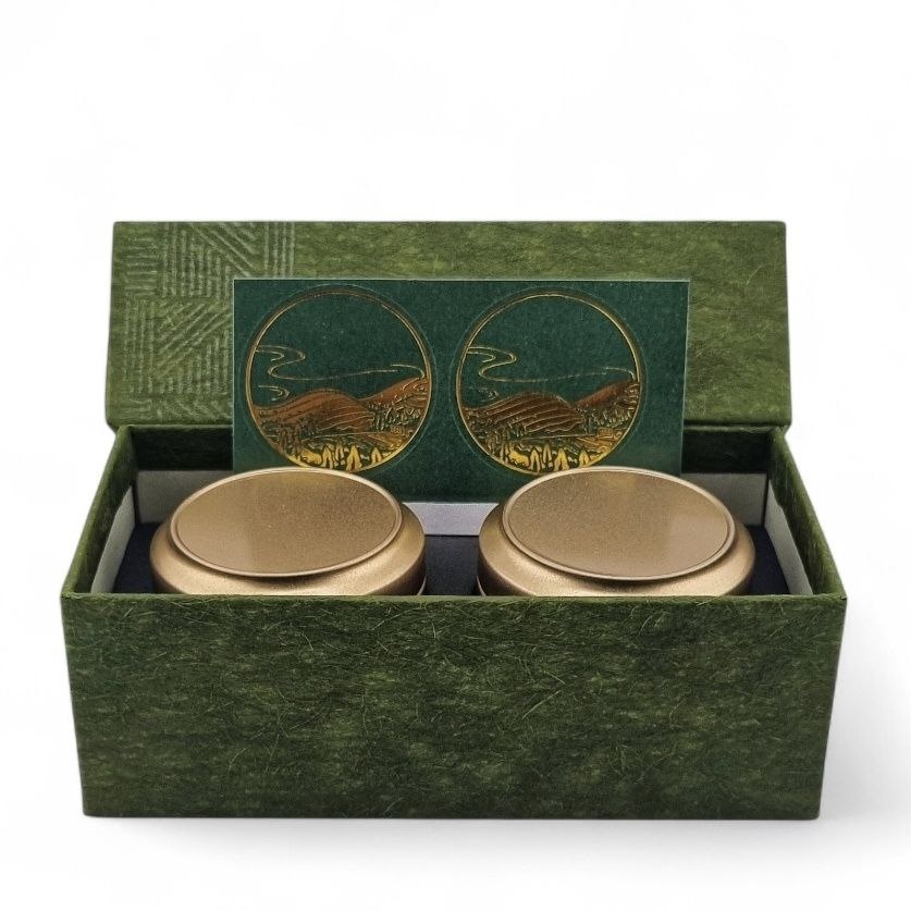 Набор "Две чайницы", зеленая коробка